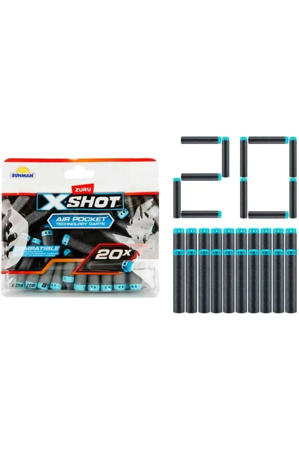 Excel 20’li Yedek Sünger Dart Paketi - Ekstra Atış Gücü ve Uzun S