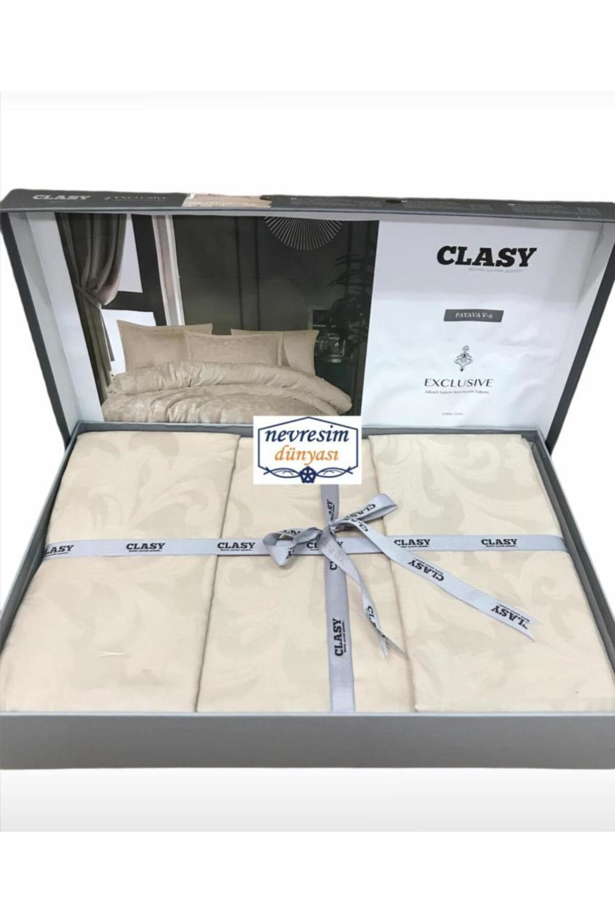 Angoravi Exclusive Jakarlı Çift Kişilik Pamuk Saten Nev Takımı Pavaya V2 K