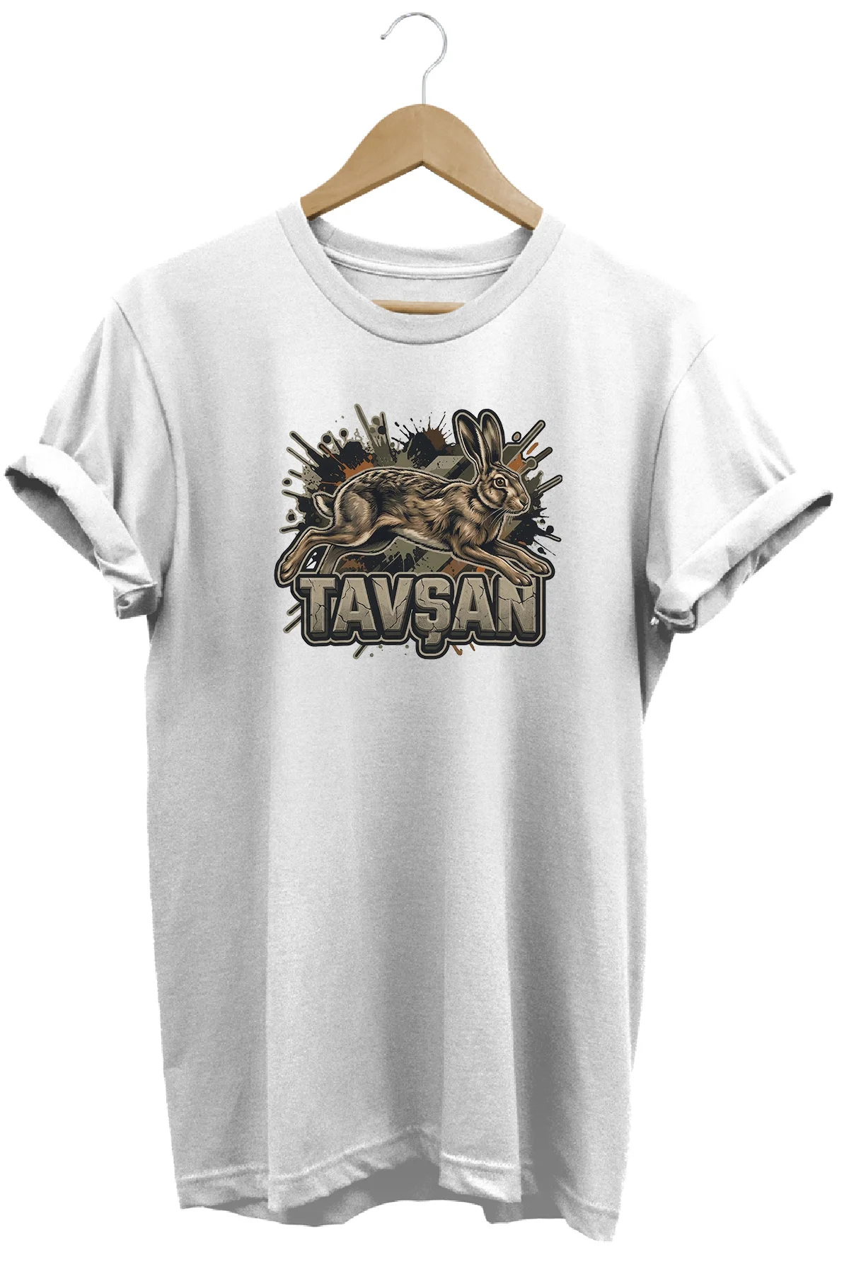 Exclusive Tavşan İllüstrasyonlu Dinamik Premium Sokak Stili Tişört