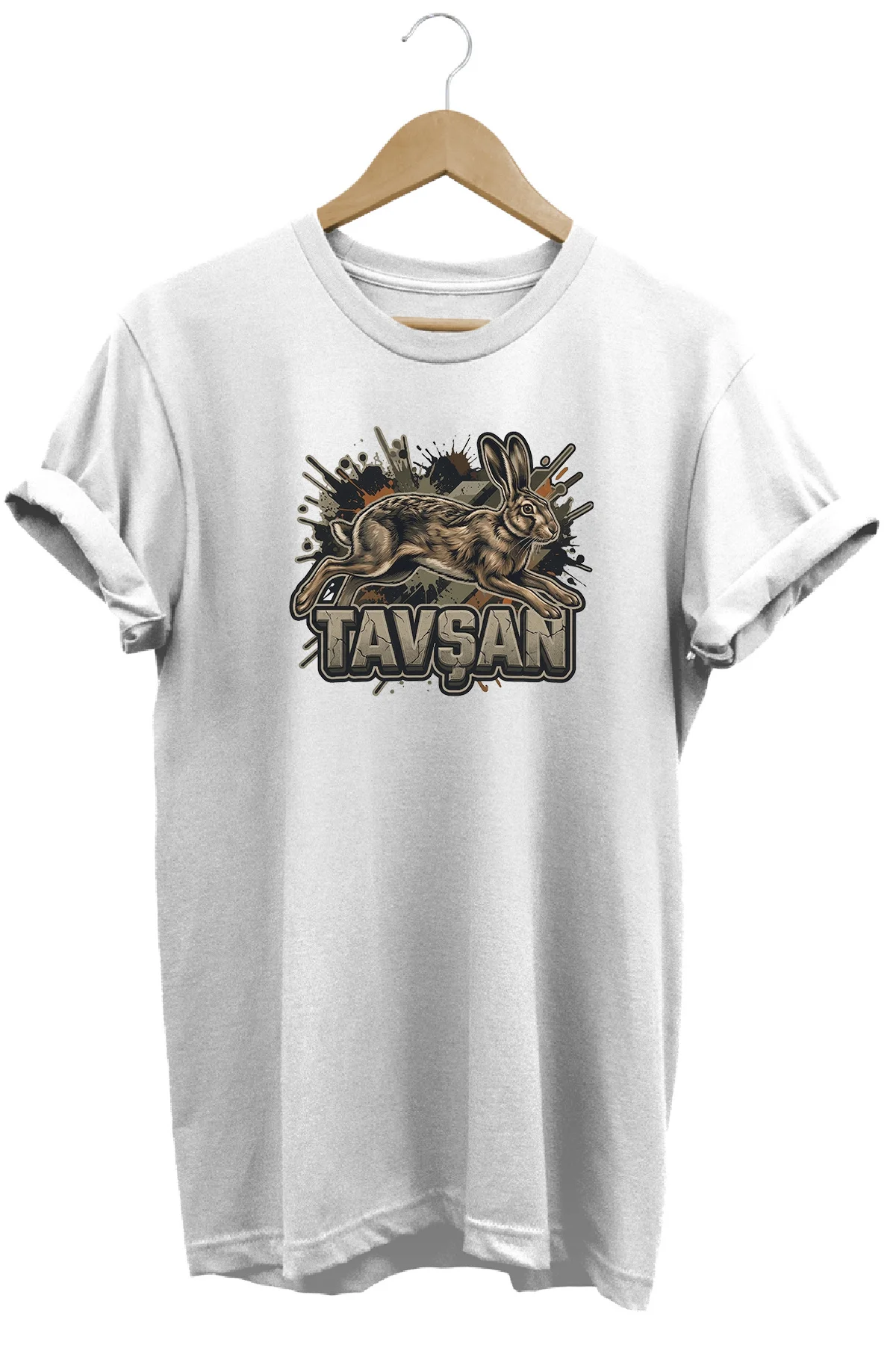 Exclusive Tavşan İllüstrasyonlu Dinamik Premium Sokak Stili Tişör