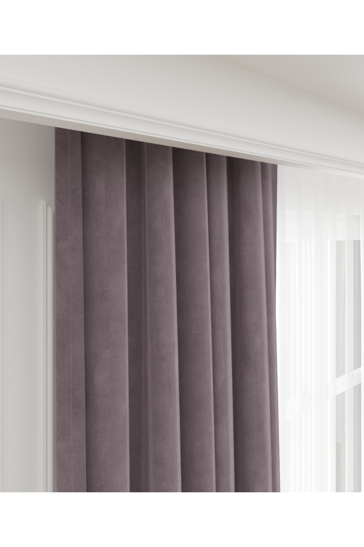 Exculusive Lüx Dokuma Kadife Kumaş Yüksek Kaliteli Fon Perde 1/3 