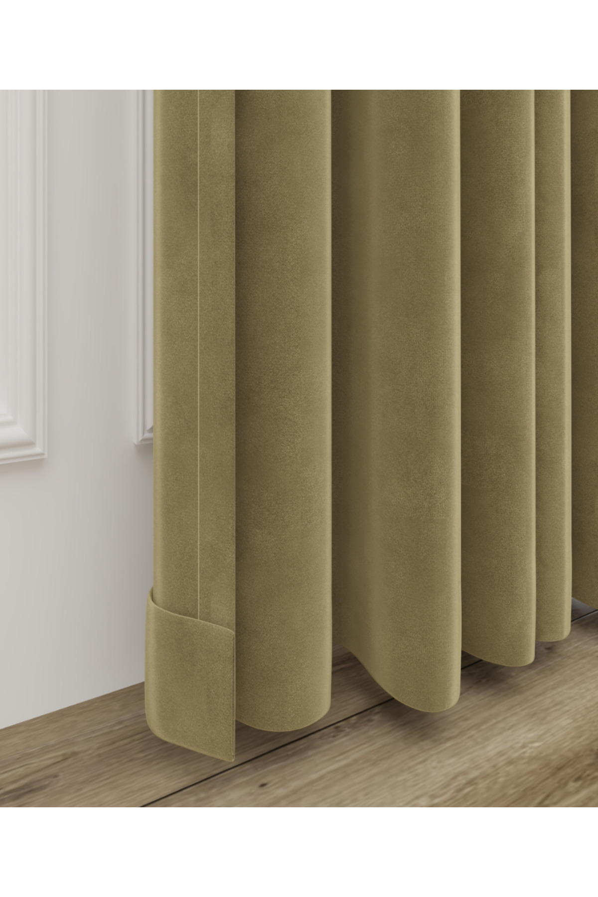 Exculusive Lüx Dokuma Kadife Kumaş Yüksek Kaliteli Fon Perde 1/3 