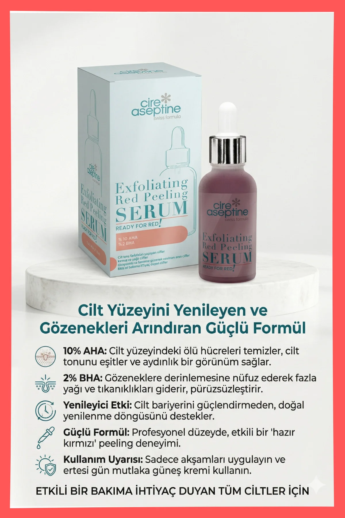 Exfoliating Red Peeling Yüz Serumu 30 ml - READY For RED ! - Görsel 2
