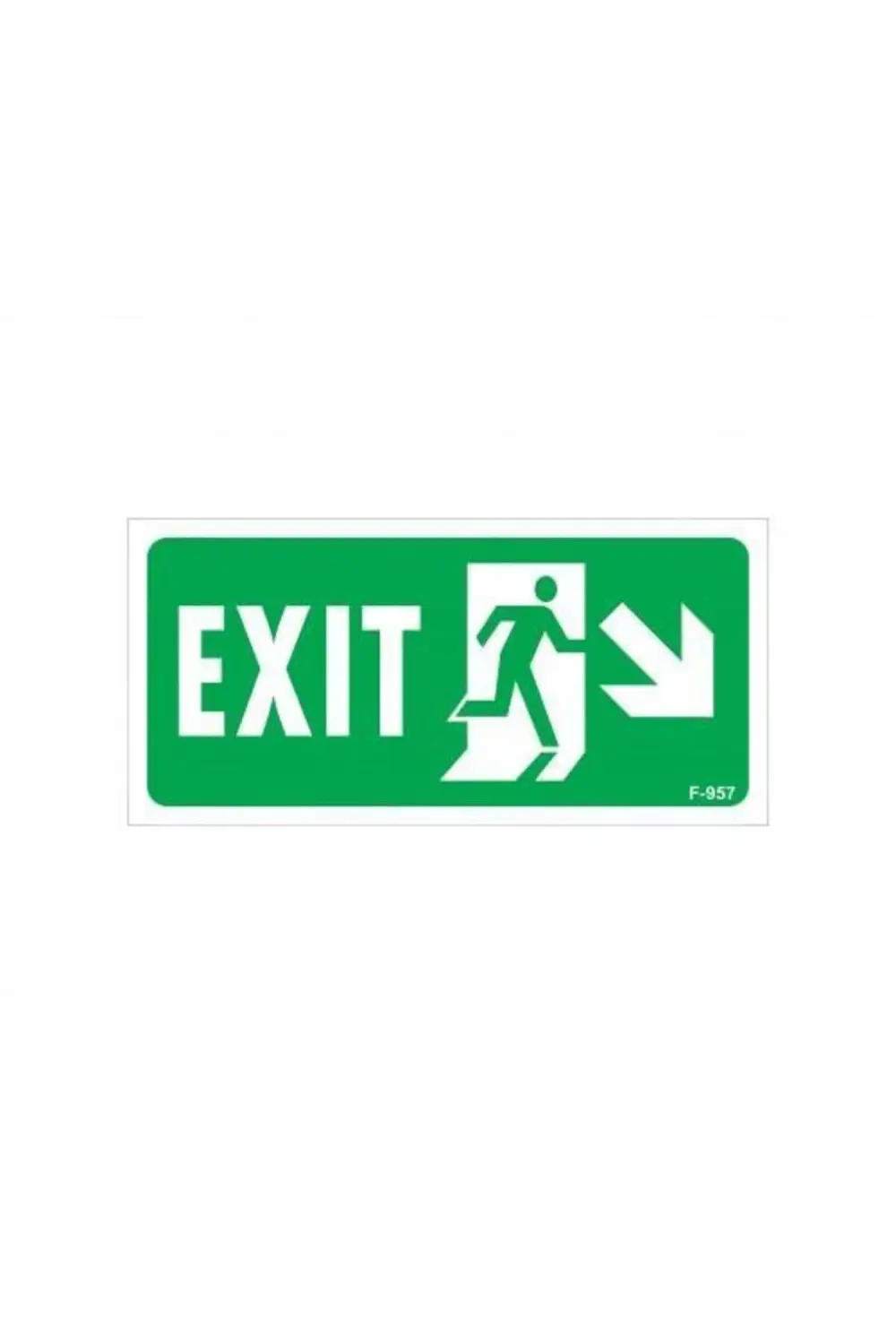 Exit Sağ Aşağı Uyarı Levhası 17,5x25 KOD:957
