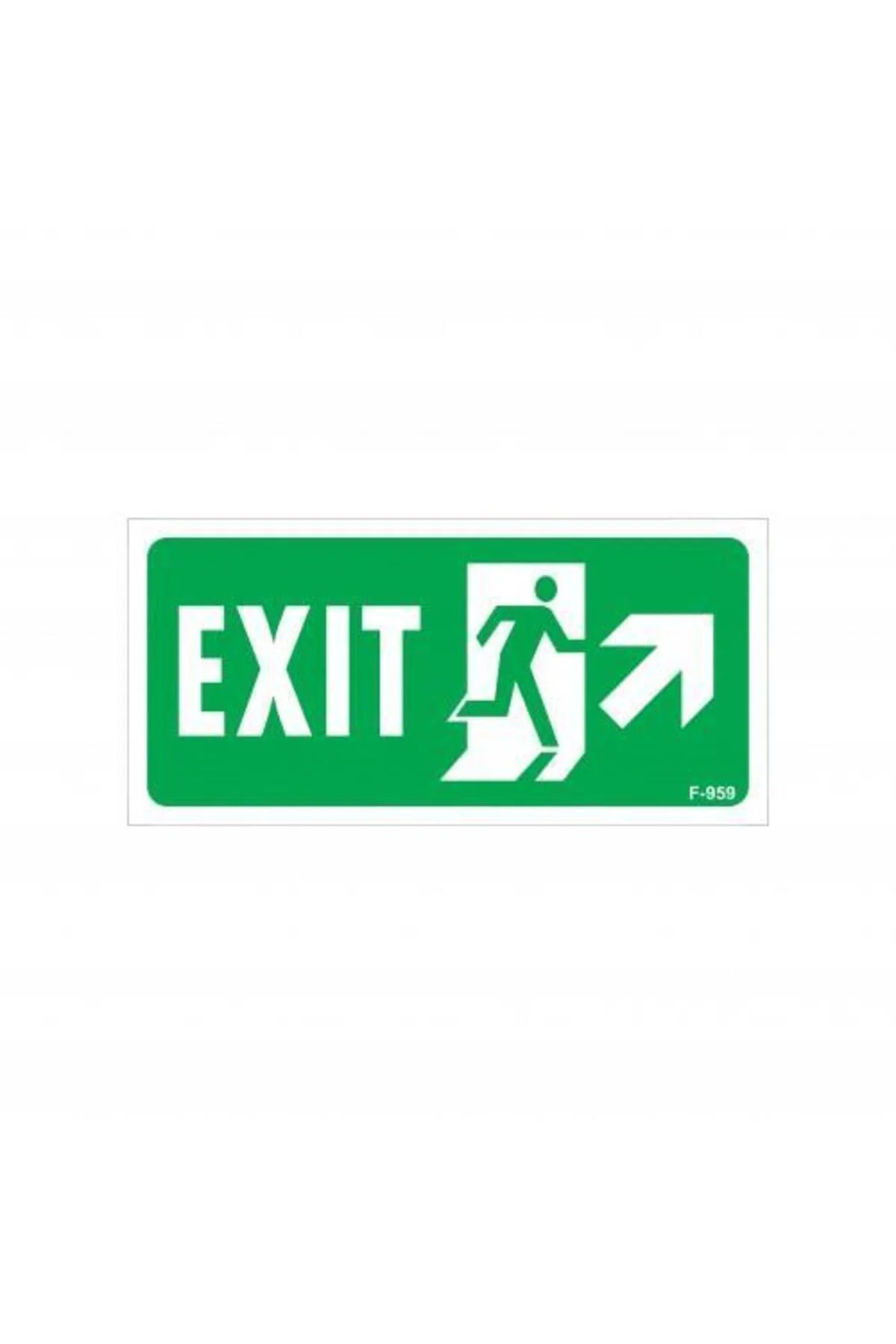 Exit Sağ Yukarı Uyarı Levhası 17,5x25 KOD:959