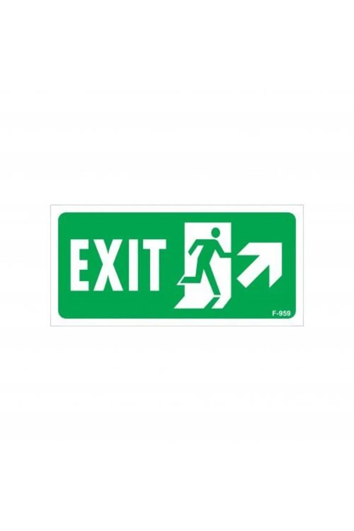 Exit Sağ Yukarı Uyarı Levhası 17,5x25 KOD:959