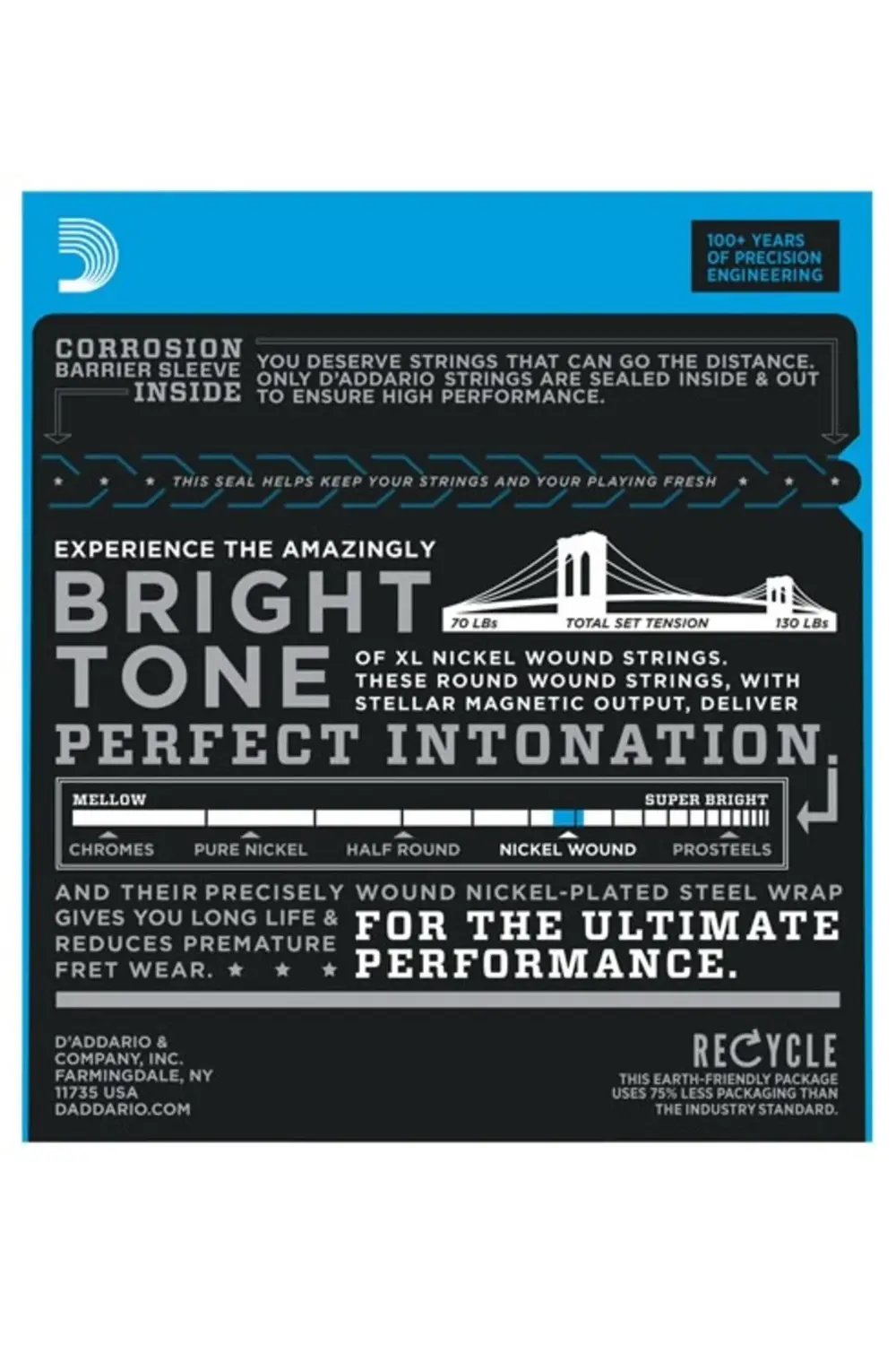 EXL110-10P (10 SET) ELEKTRO GİTAR TEL SETİ, XL, 10-46, NICKEL EXL