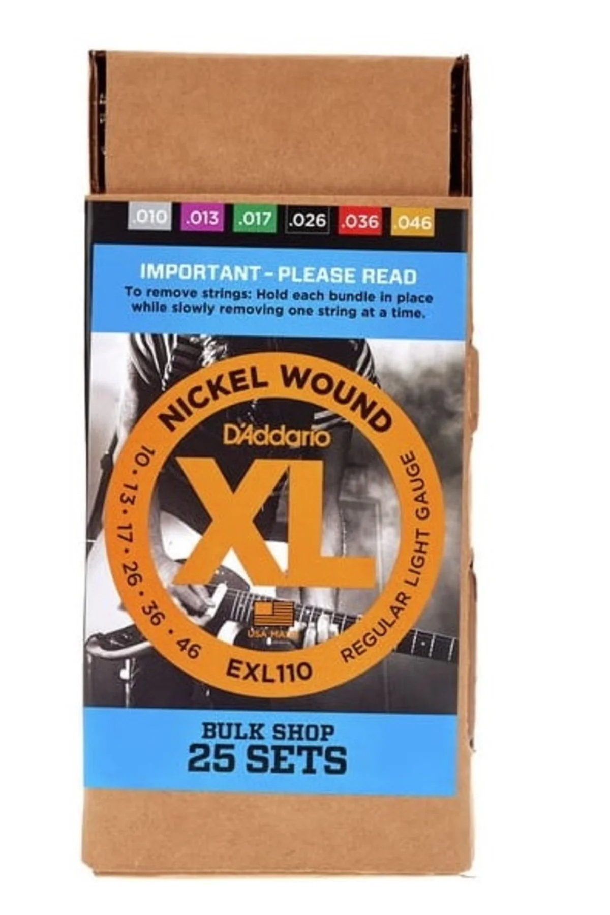 EXL110-B25 (25 SET) ELEKTRO GİTAR TEL SETİ, XL, 10-46, NICKEL Multi-pack String Set For E