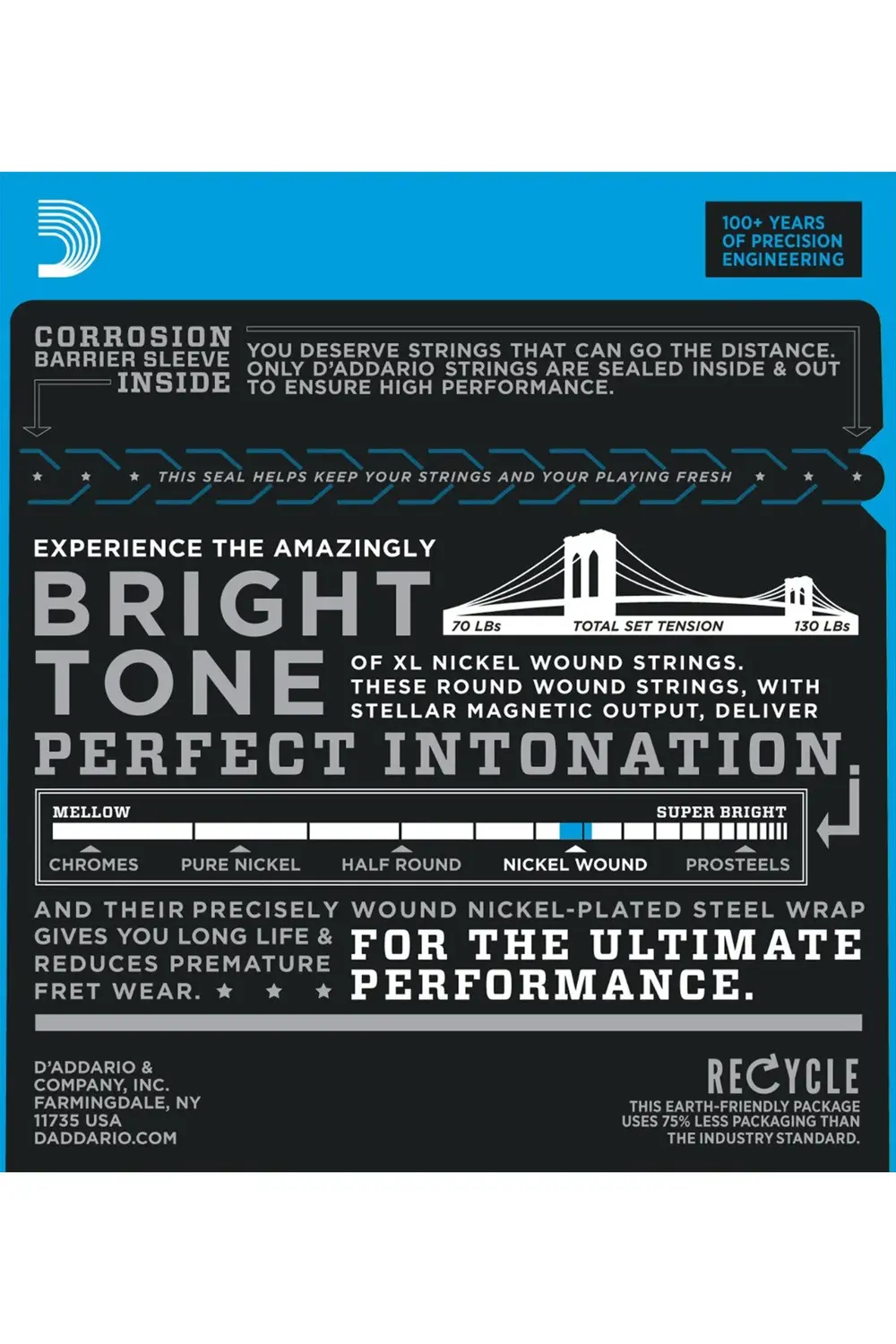 EXL117 ELEKTRO GİTAR TEL SETİ, XL, 11-56, OPTIMIZED FOR D ELEKTRO