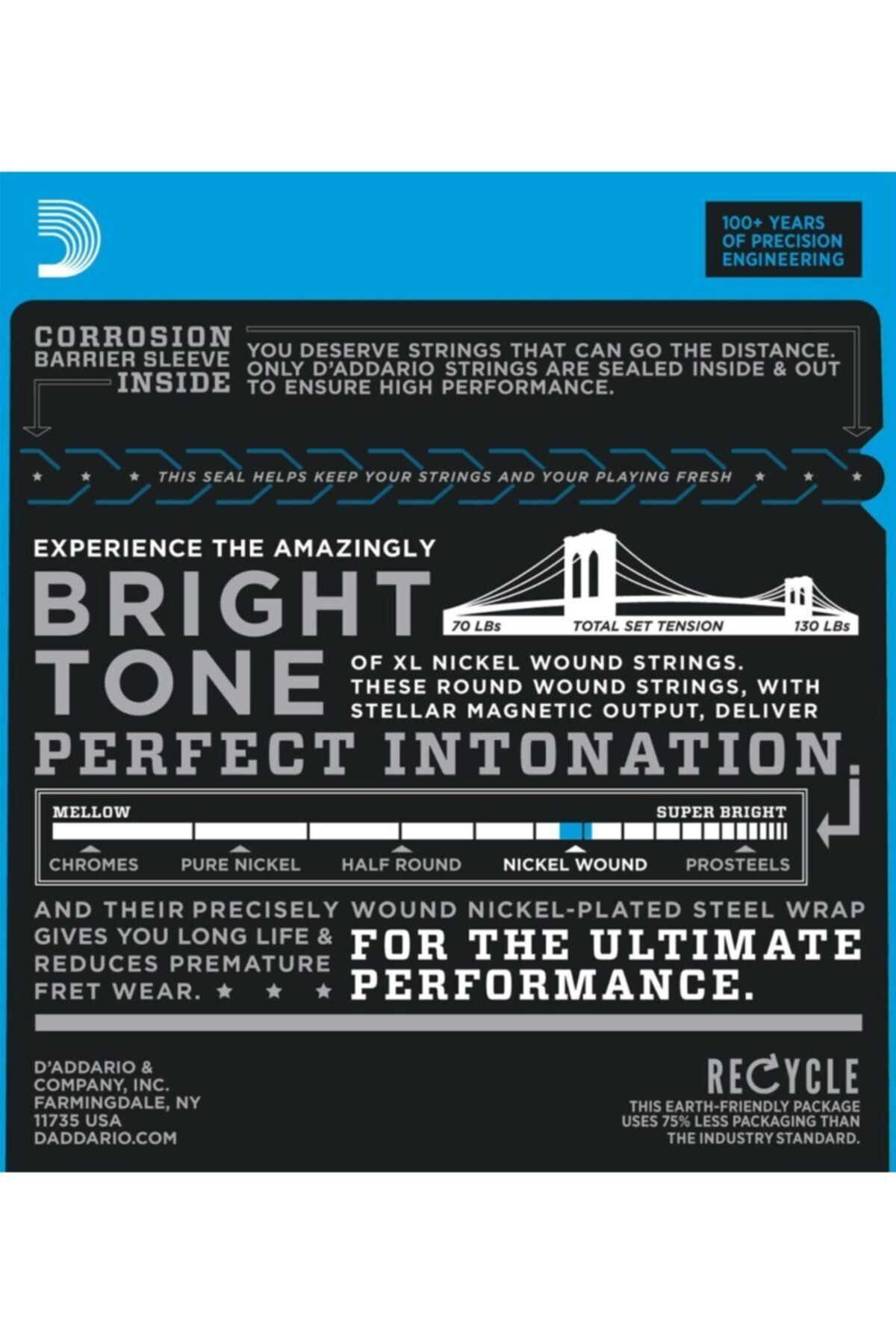 Daddario Exl117 Elektro Gitar Teli 011