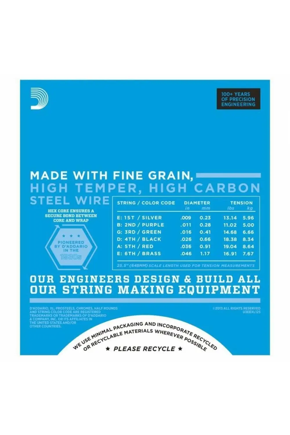 Daddario Exl125 09 Elektro Gitar Teli Set Super Tops-Reg.Buttoms(.009)