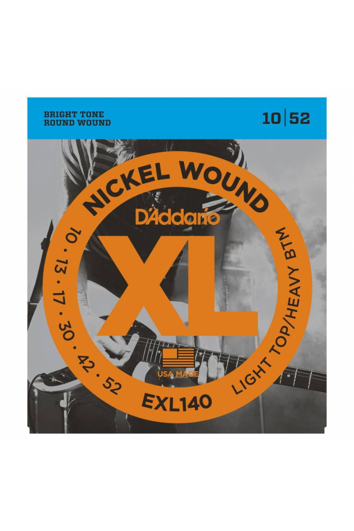 EXL140 ELEKTRO GİTAR TEL SETİ, XL, 10-52, LIGHT TOP/HEAVY