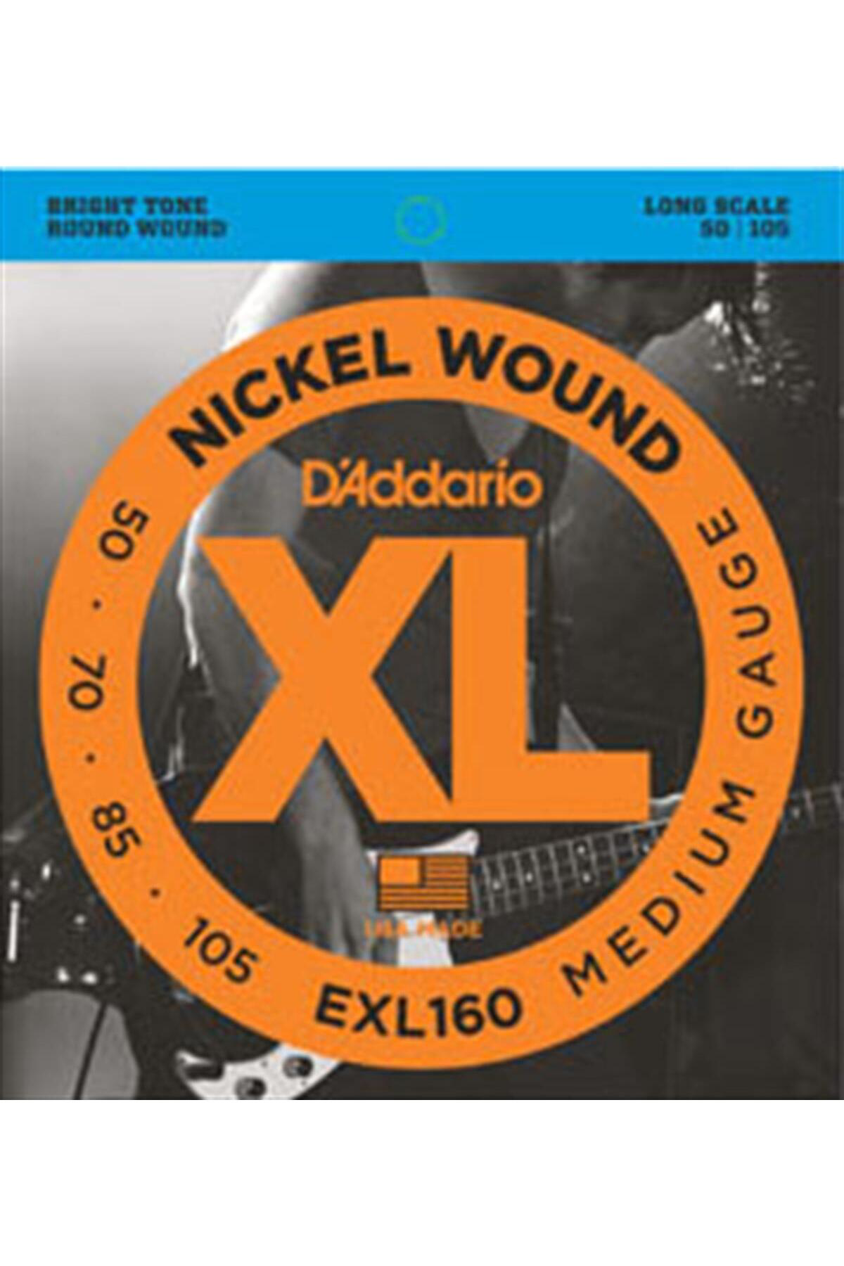 EXL160 BAS GİTAR TEL SETİ, XL, 50-105, LONG SCALE, NICKEL