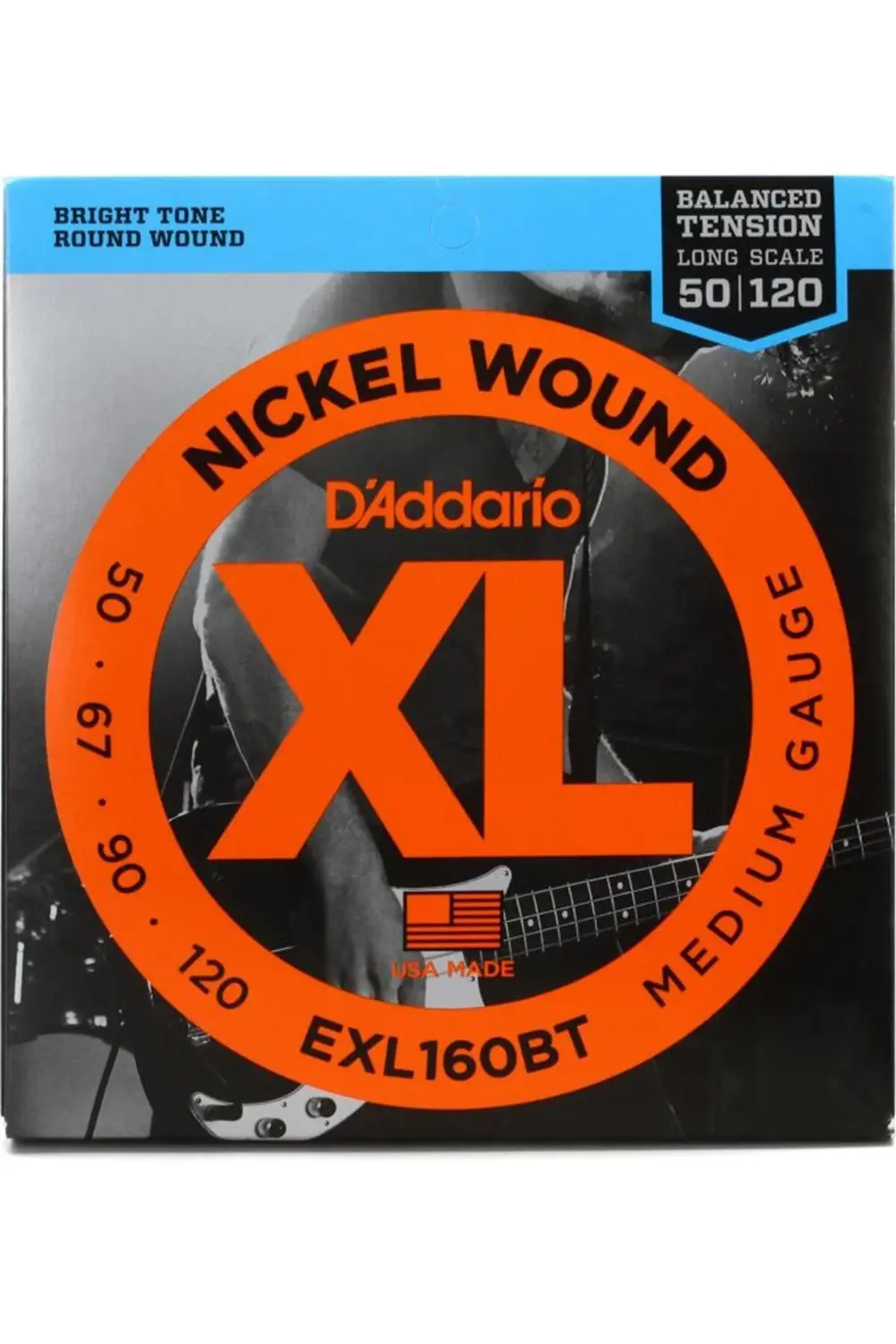 EXL160BT BAS GİTAR TEL SETİ, XL, 50-120 LONG SCALE, NICKEL