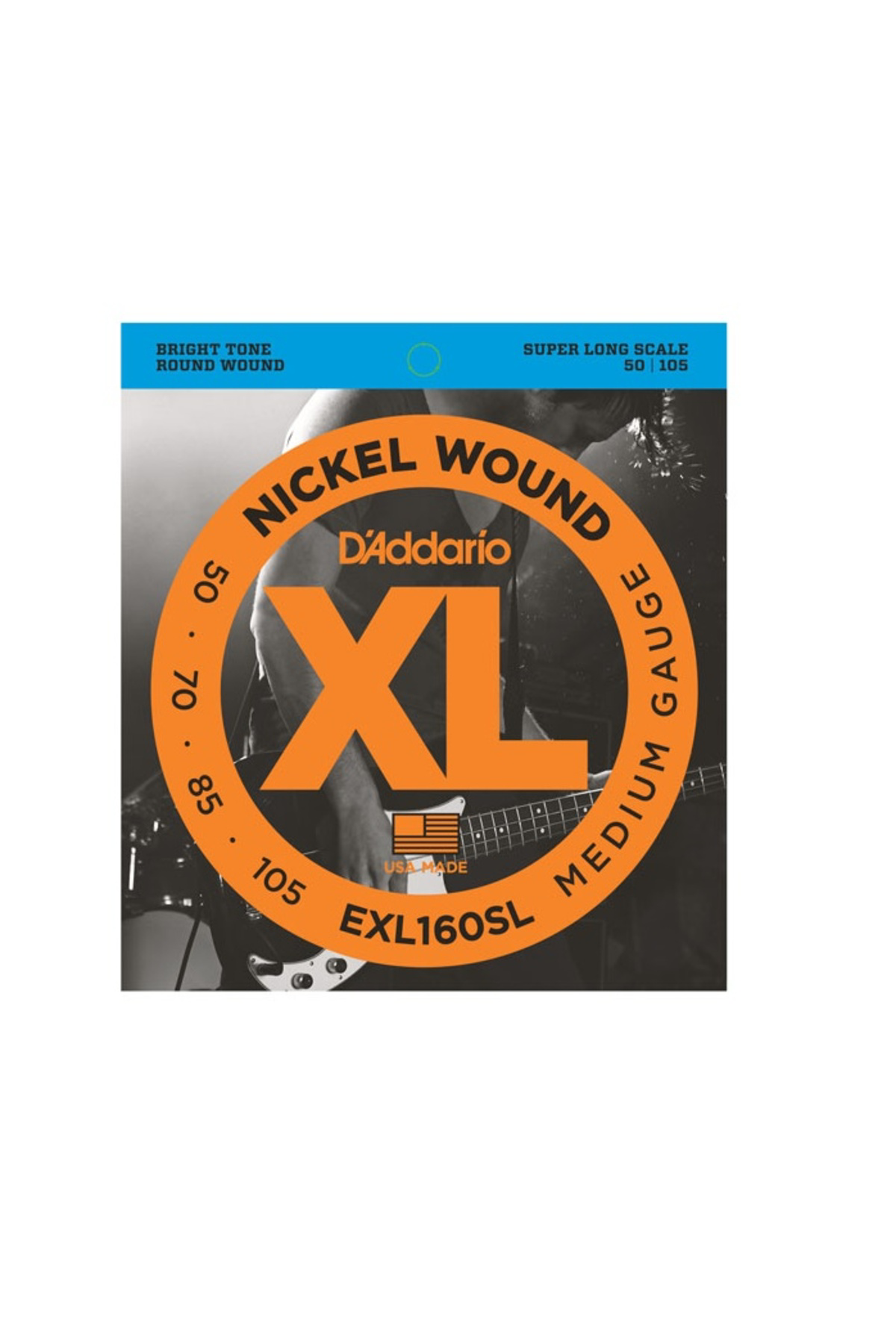 EXL160SL BAS GİTAR TEL SETİ, XL SERİSİ, 0.50-105, SUPER LON