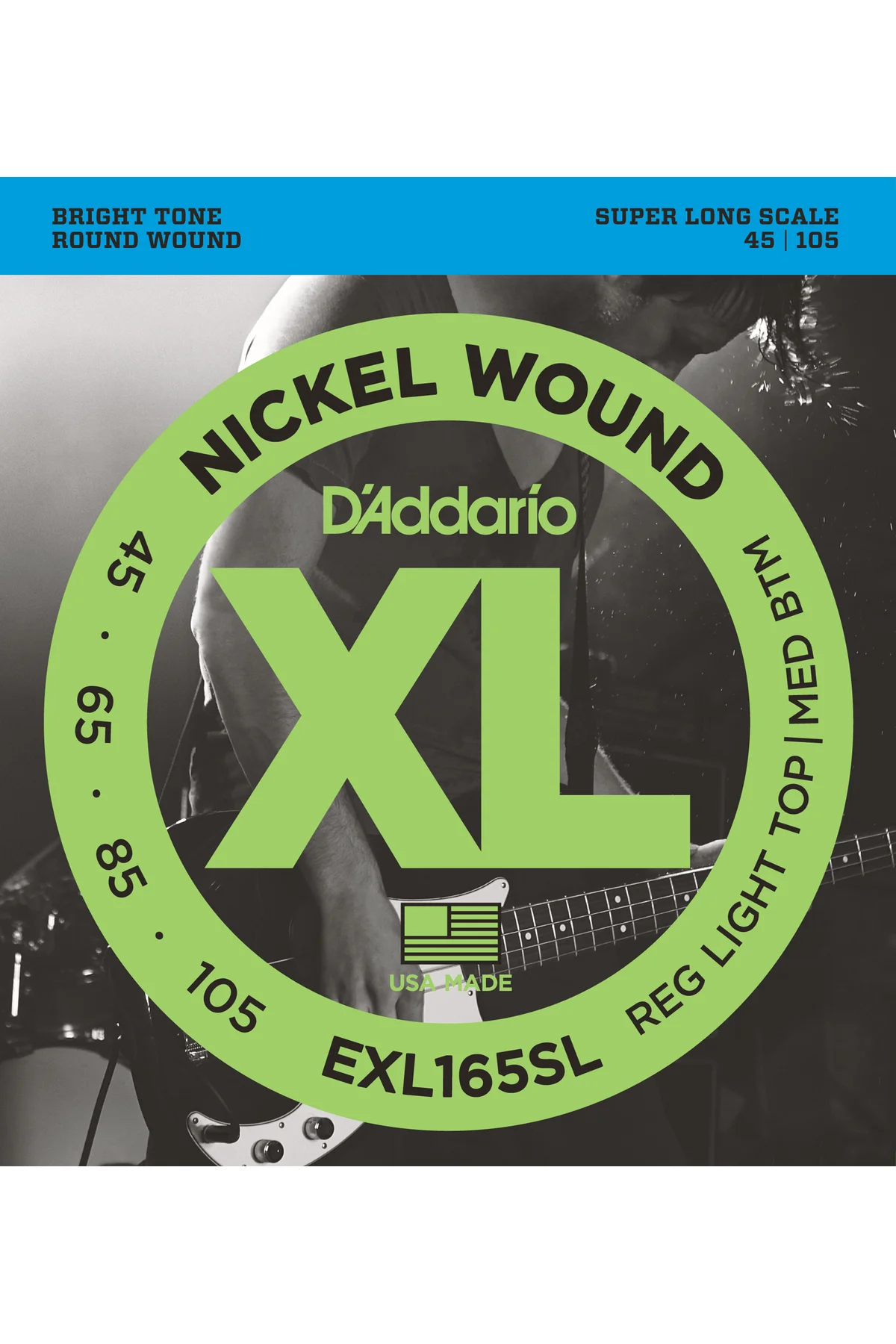 EXL165SL BASS GİTAR TEL SETİ, XL SERİSİ, NICKEL WOUND, REGULAR LI