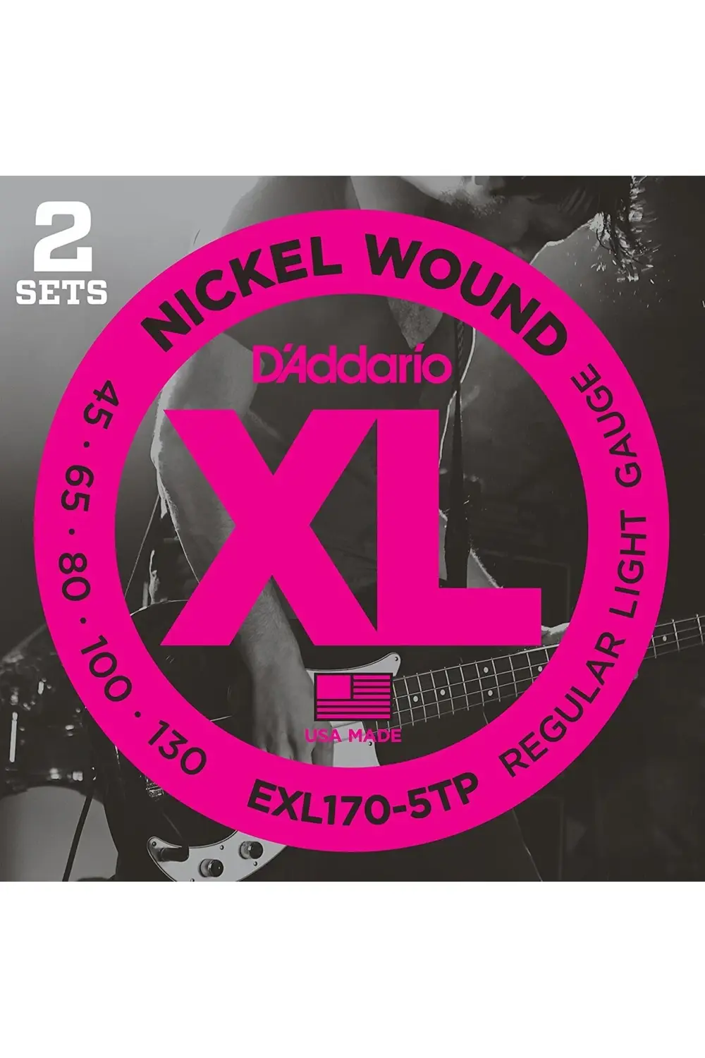 EXL170-5TP (2 SET) BAS GİTAR TEL SETİ , 5 TELLİ, XL, 45-130, Bas