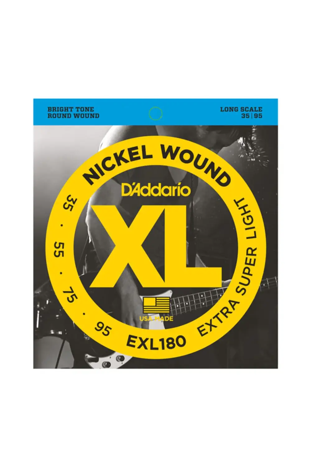 EXL180 BAS GİTAR TEL SETİ, XL, 35-95, LONG SCALE, NICKEL