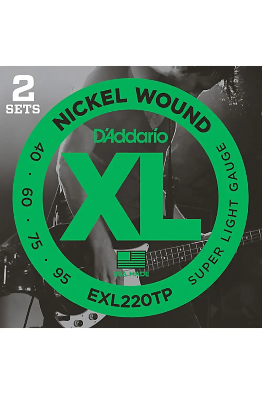 EXL220TP (2 SET) BAS GİTAR TEL SETİ, XL, 40-95, LONG SCALE,