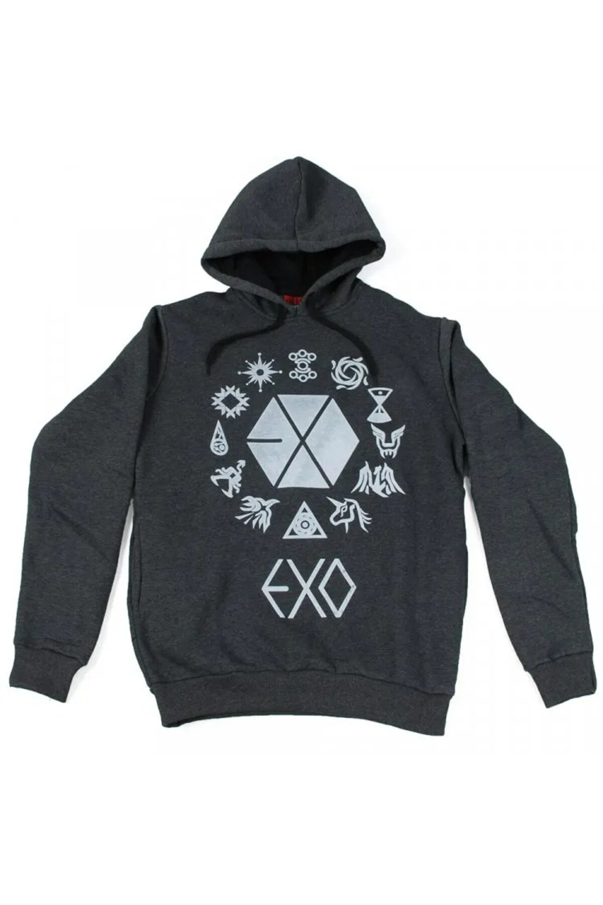 EXO Planet Hoodie Kapüşonlu Sweatshirt Gri