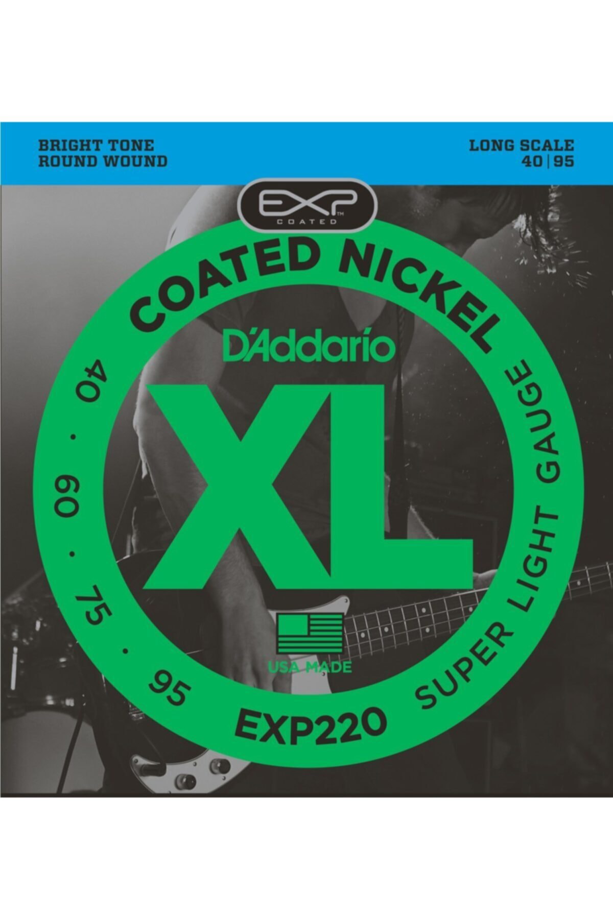 Daddario Exp220 Coated Super Softlong Scale(.040) Bas Tel Set