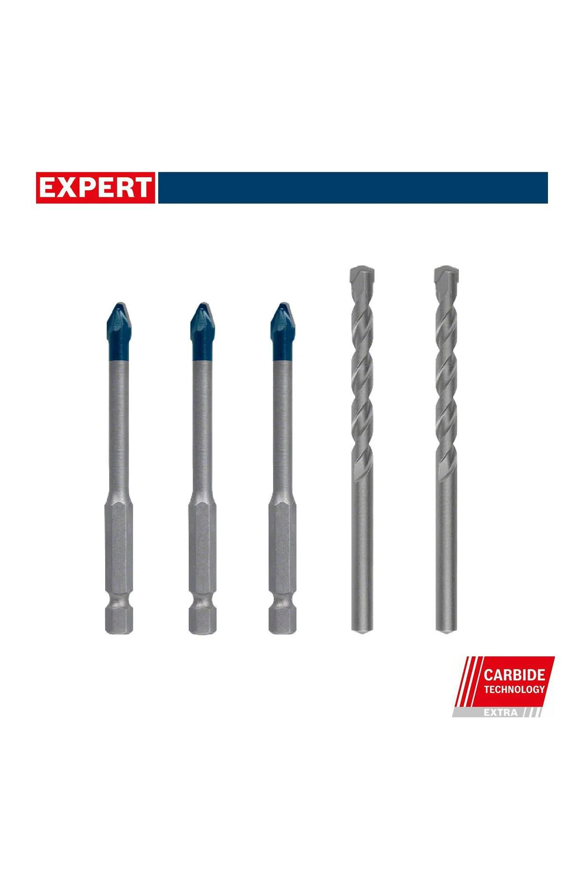 Expert 3 x HEX9 2 x CYL3 5'li 6 mm Sert Seramik Delme Ucu 2608900