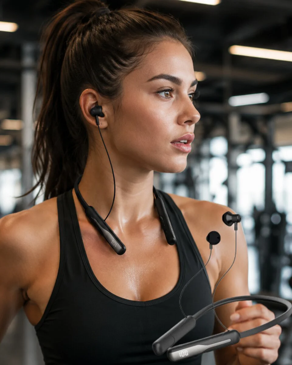 Extra Bass Kablosuz Kulaklık Uzun Bataryalı Neckband Tasarım