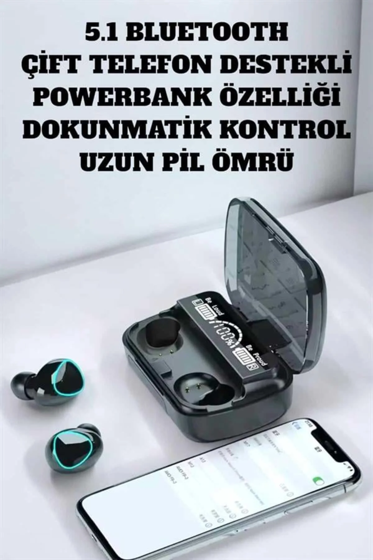 Extra Bass ve HD Ses ile Üstün Bluetooth 5.3 Kablosuz Kulaklık - 