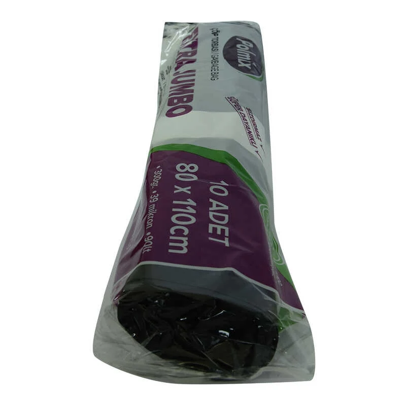 Extra Jumbo Çöp Torbası 80x110cm 90Lt Siyah - 300Gr 39 Mikron Kalite Fiyatı, Yorumları ve Özellikleri