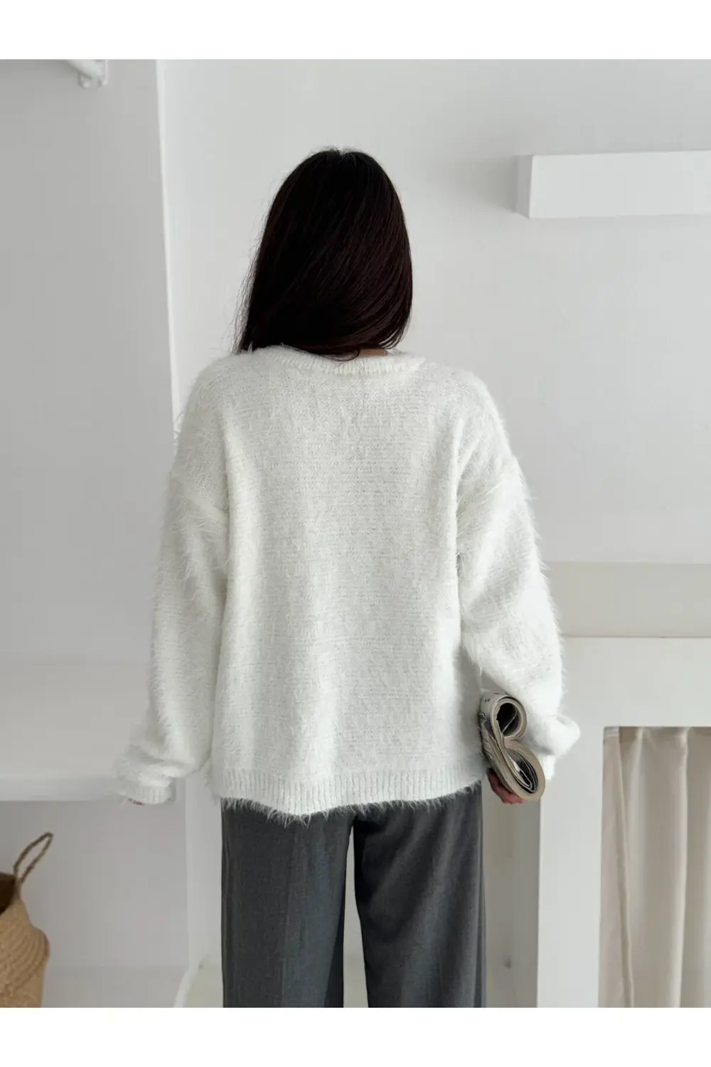 Extra Soft Sakallı Triko Bağlamalı Hırka