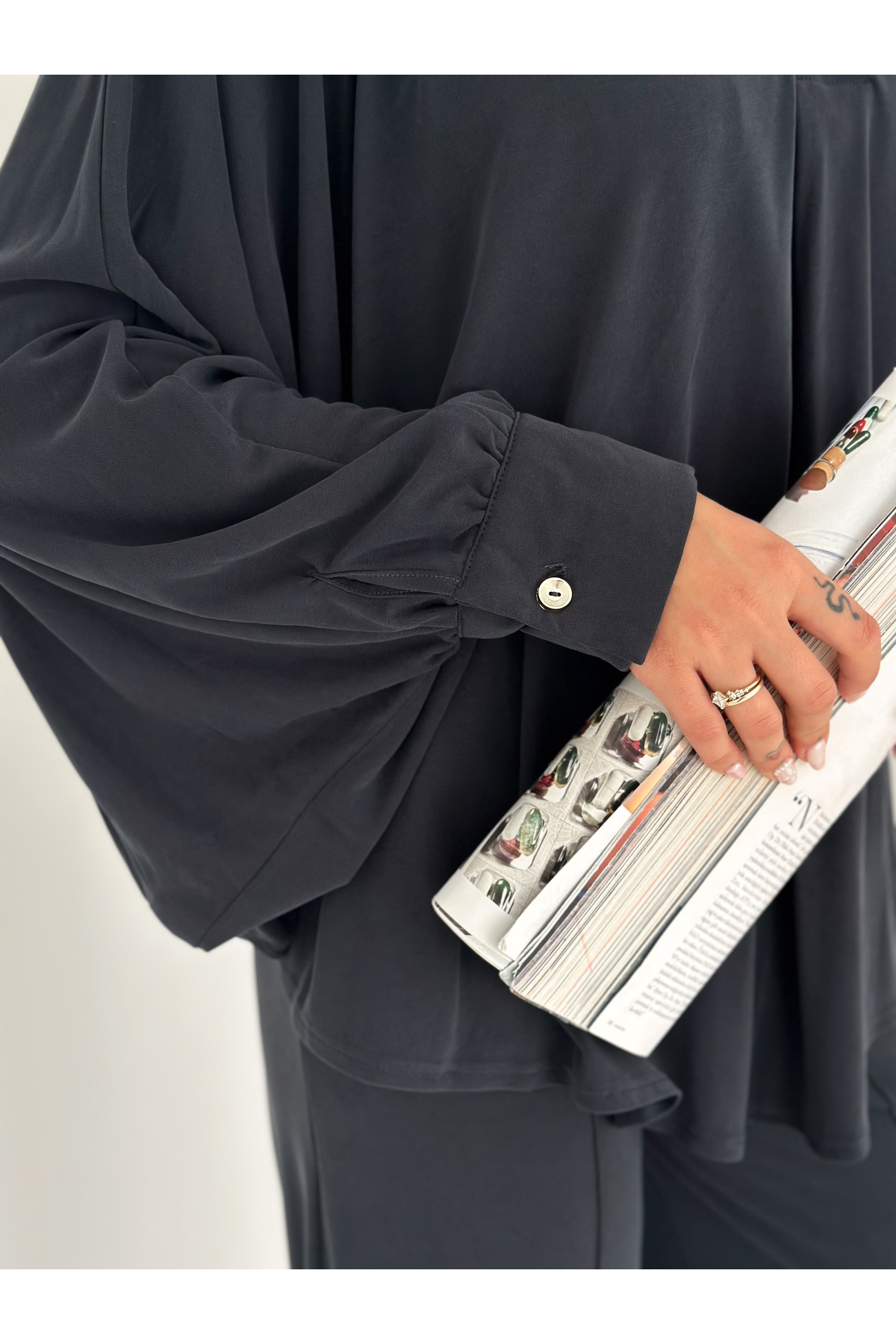 Fiolin Extra Soft Yumuşak Dokulu Monokrom Dökümlü Kesim İkili Takım