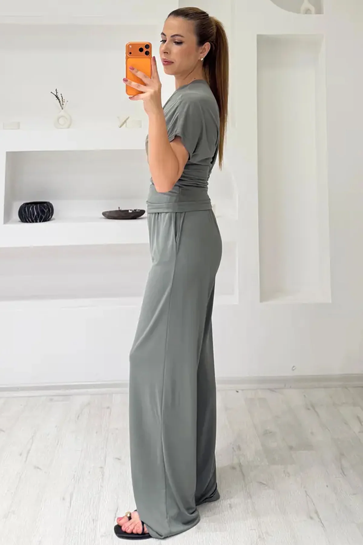 Extra Soft Yumuşak Dokulu Düşük Omuz Yarasa Kol Takım