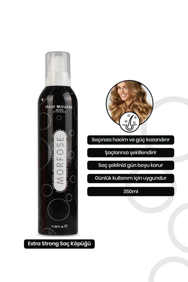 Extra Strong Saç Köpüğü 350 ML - Ekstra Güçlü Tutuş, Hacim Veren Saç Spreyi Fiyatı, Yorumları ve Özellikleri