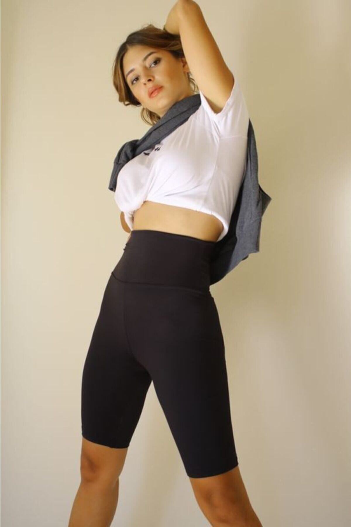 Extra Yüksek Bel Yoga Taytı Toparlayıcı Bisikletçi