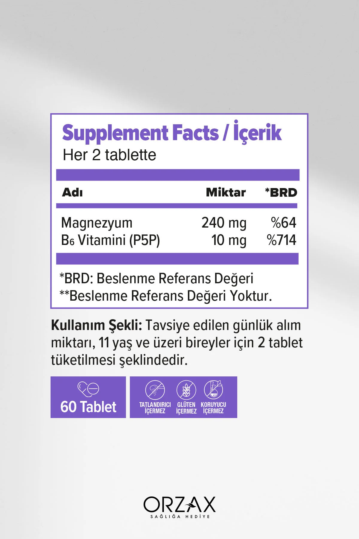 ExtraMag Magnezyum Bisglisinat + P5P 60 Tablet 3 Lü Paket Fiyatı, Yorumları ve Özellikleri