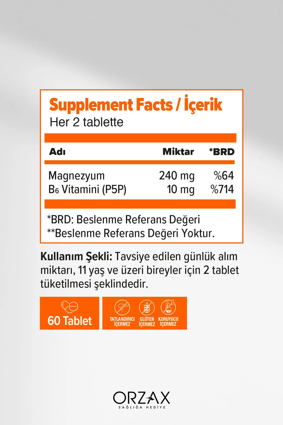 ExtraMag Magnezyum Malat + P5P 60 Tablet