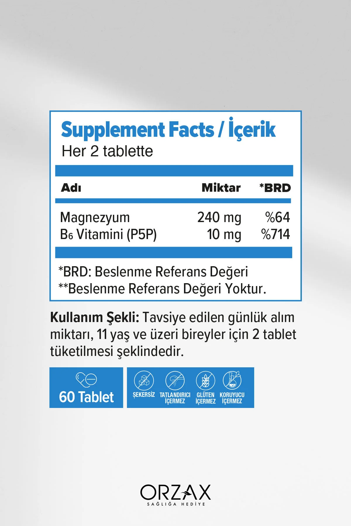 ExtraMag Magnezyum Taurat + P5P 60 Tablet