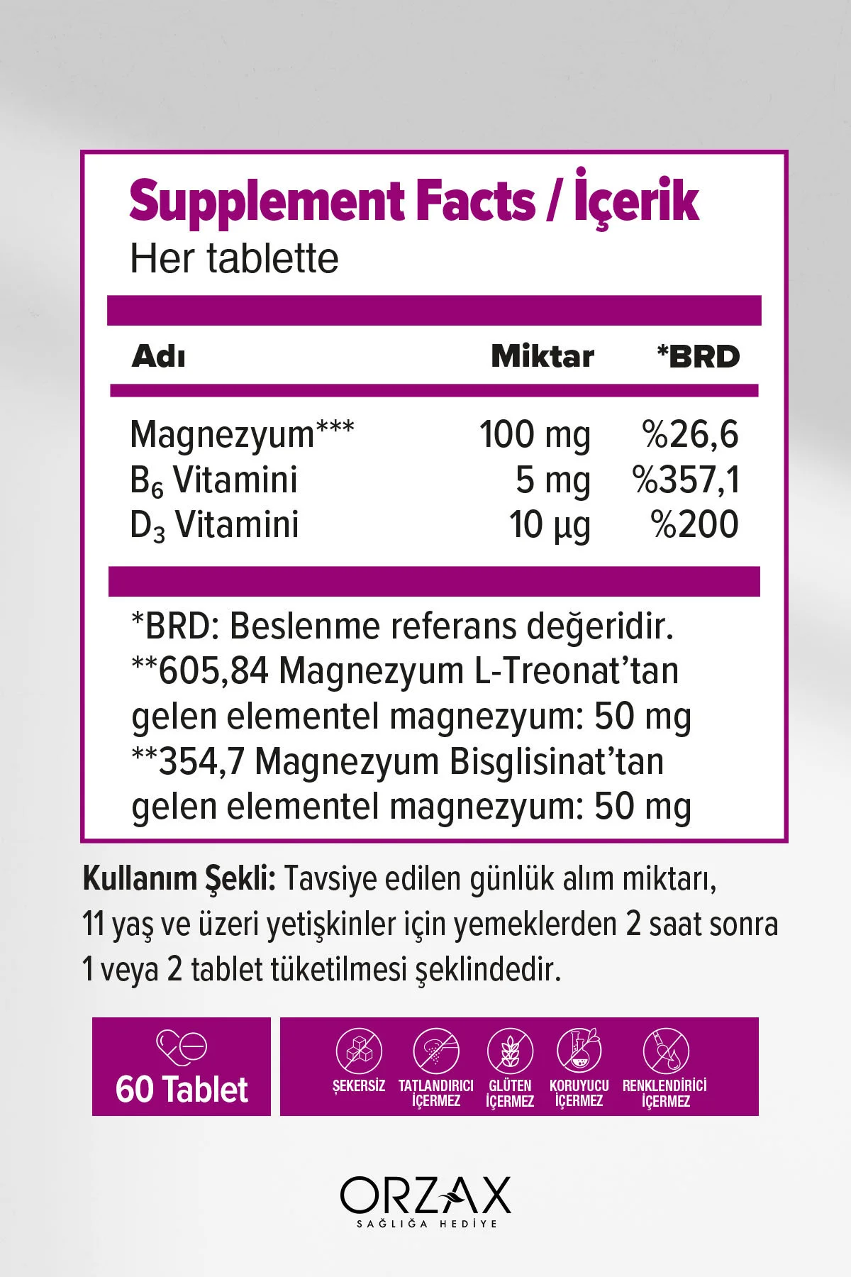 Extramag Threog Takviye Edici Gıda 60 Tablet - Görsel 3
