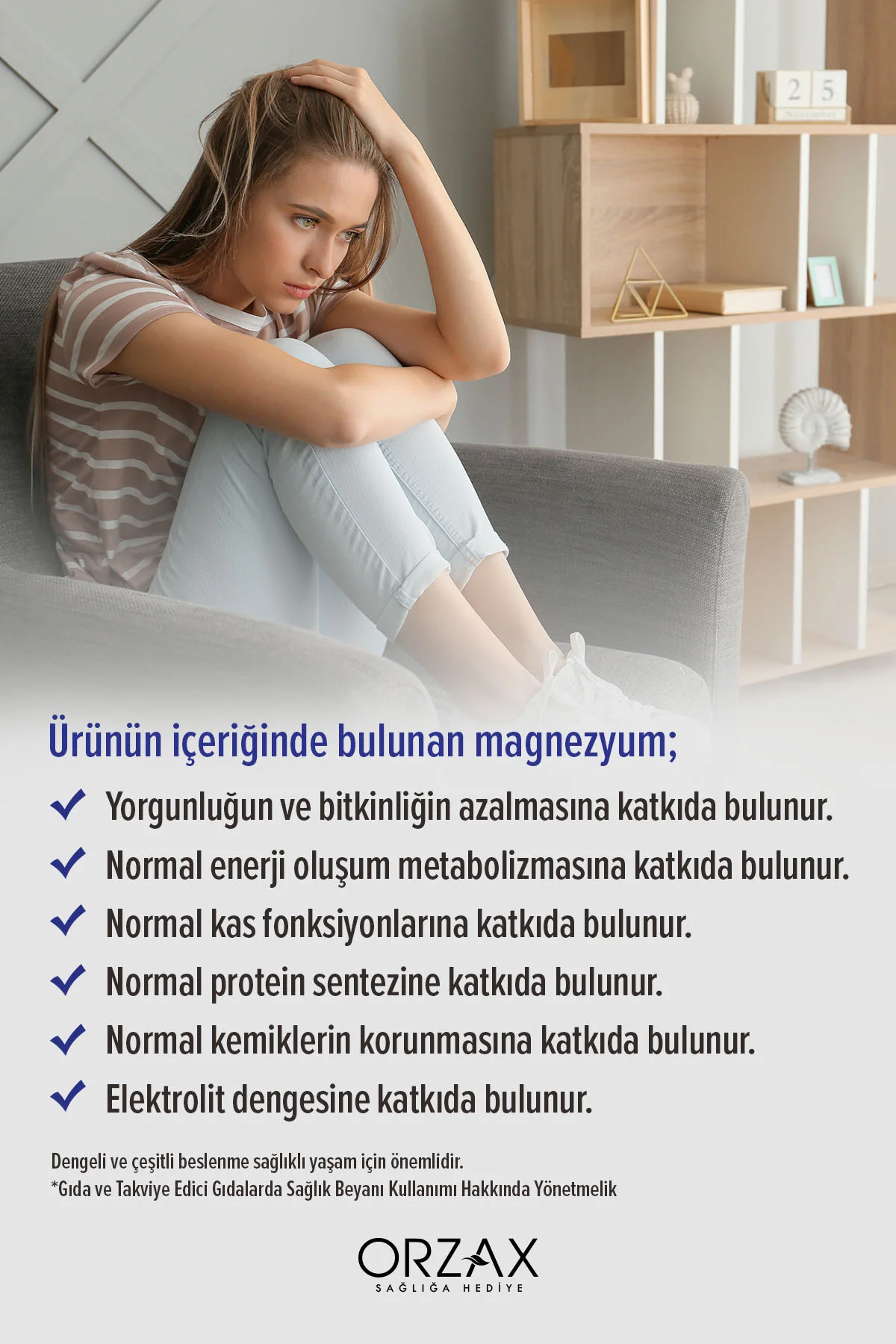 ExtraMag Üçlü Kombinasyon Magnezyum 200 mg Takviye Edici Gıda 60 Tablet