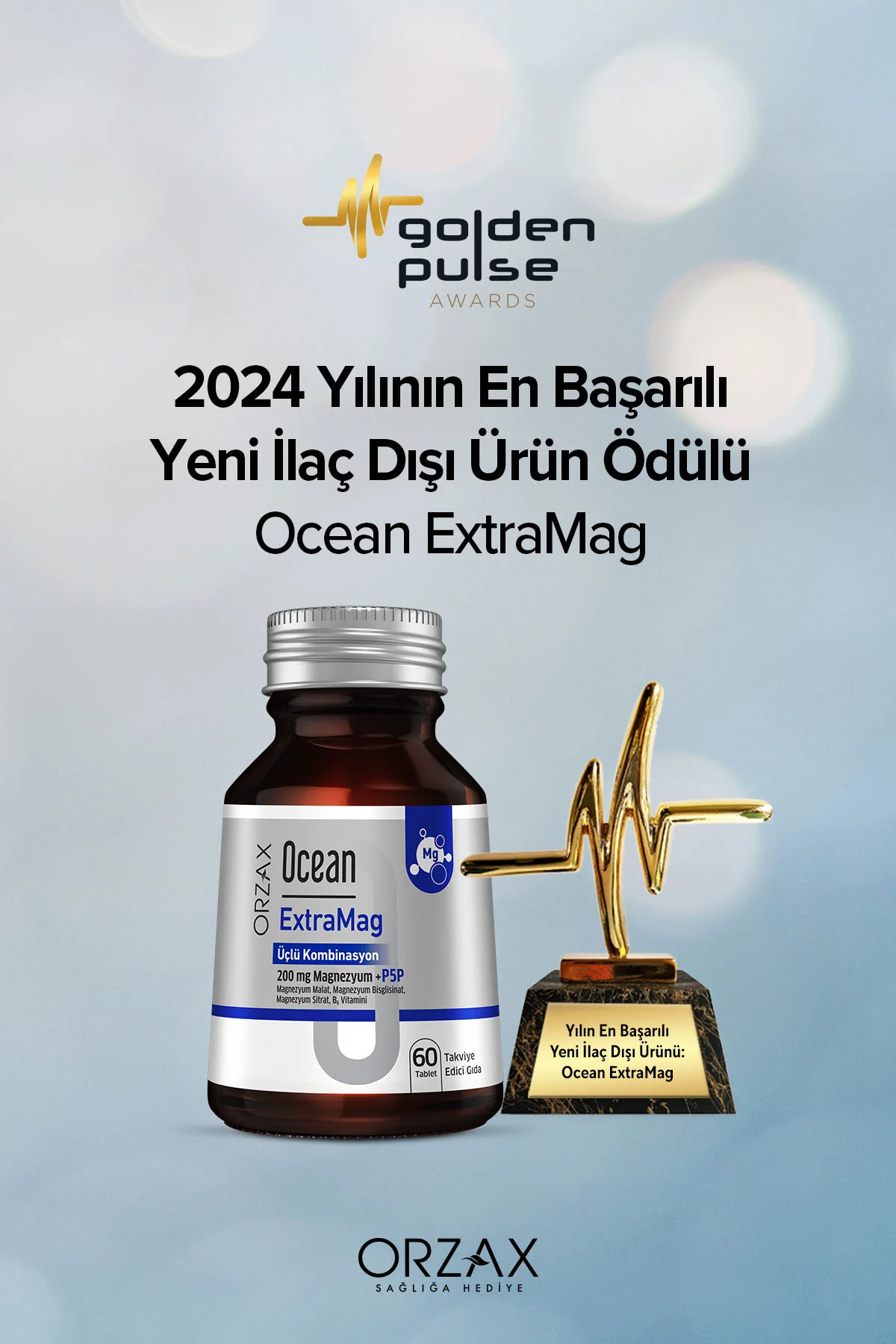 ExtraMag Üçlü Kombinasyon Magnezyum 200 mg Takviye Edici Gıda 60 Tablet