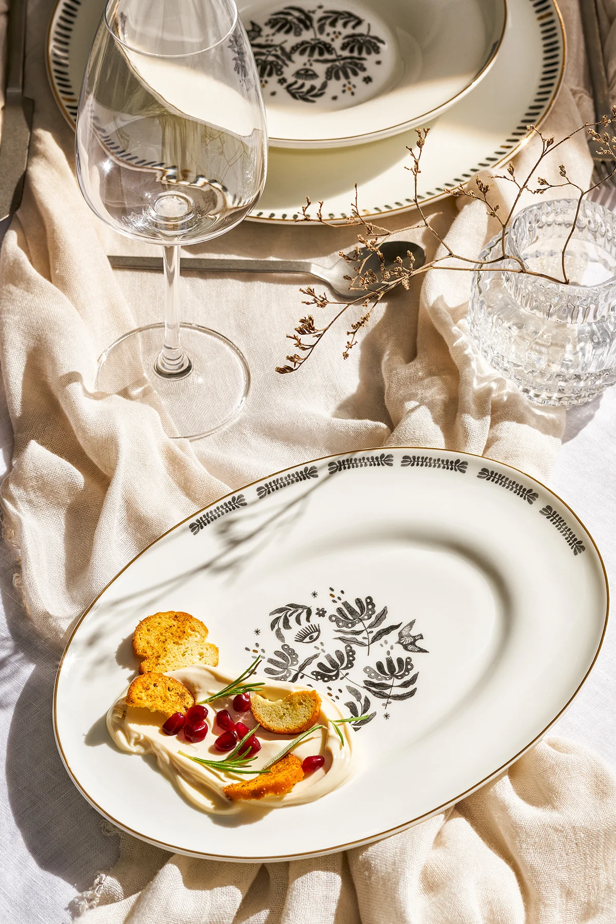 Eye Fine Bone Kayık Tabak 25 cm