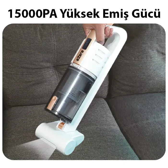 Ezere 15000pa LED Işıklı Kuru Islak Kullanım Kablosuz Güçlü El Araç-Ev Süpürgesi-1852 Ezere 15000pa LED Işıklı Kuru Islak Kullanım Kablosuz Güçlü El Araç-Ev Süpürgesi-1852