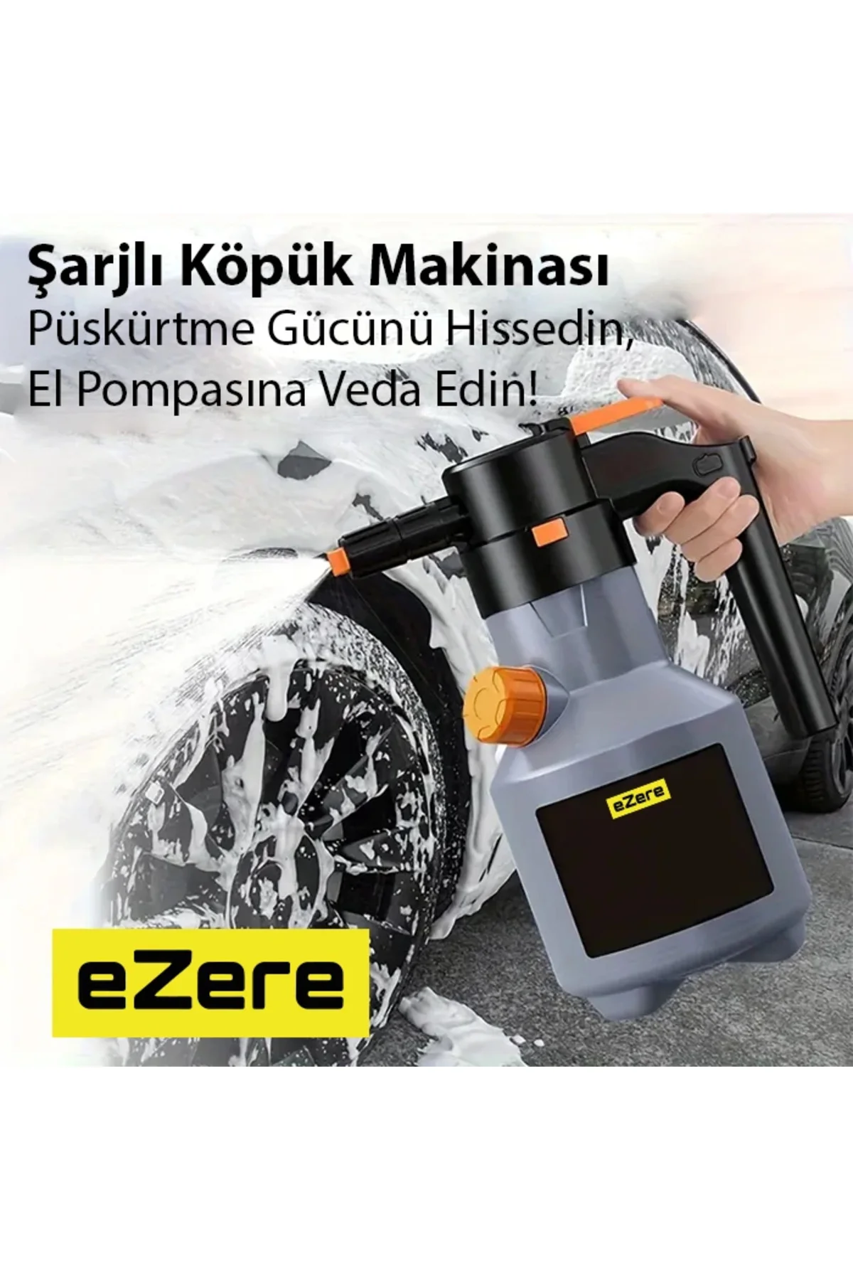 Ezere 2L Yüksek Basınçlı Şarjlı Köpük Makinası Oto Yıkama Pompası Ezere 2L Yüksek Basınçlı Şarjlı Köpük Makinası Oto Yıkama Pompası