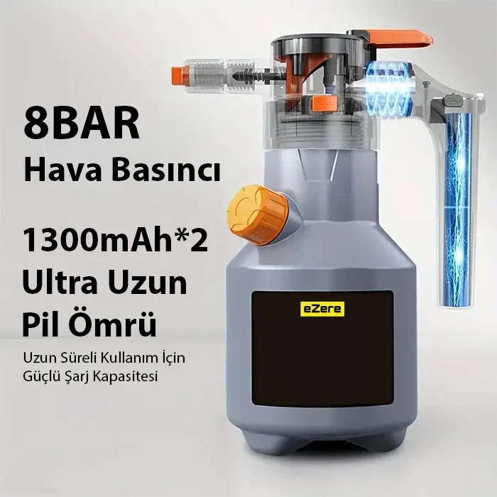 EZERE 2L Yüksek Basınçlı Şarjlı Köpük Makinası Oto Yıkama Pompası Köpük Püskürtücü-1852 EZERE 2L Yüksek Basınçlı Şarjlı Köpük Makinası Oto Yıkama Pompası Köpük Püskürtücü-1852