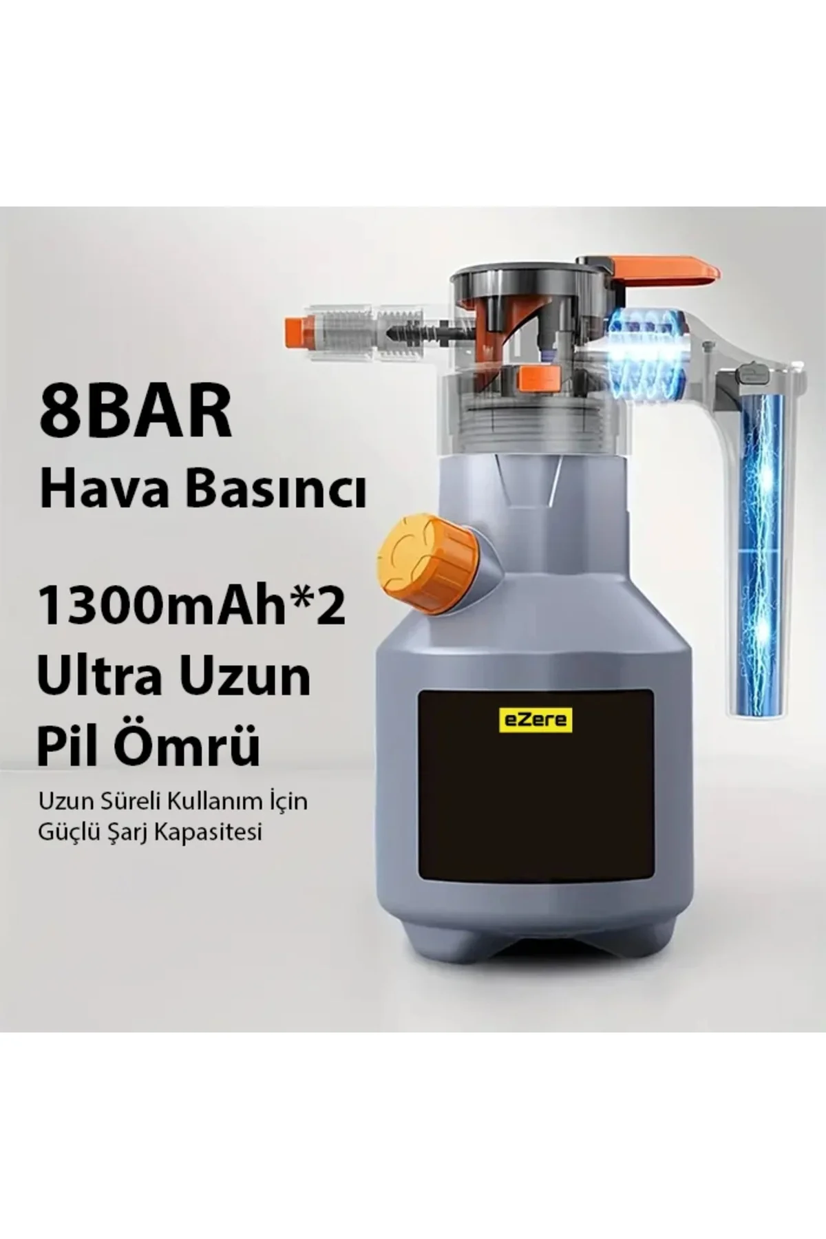 Ezere 2L Yüksek Basınçlı Şarjlı Köpük Makinası Oto Yıkama Pompası Ezere 2L Yüksek Basınçlı Şarjlı Köpük Makinası Oto Yıkama Pompası