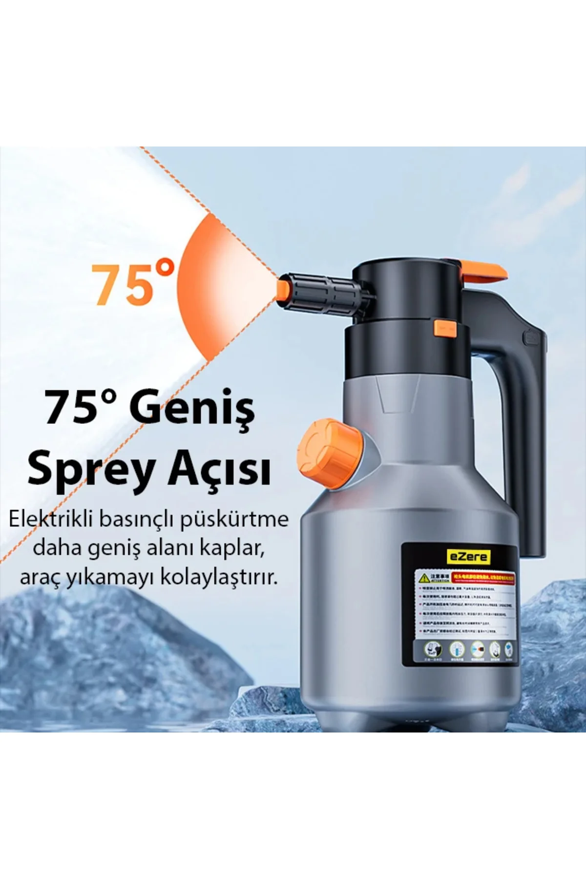 Ezere 2L Yüksek Basınçlı Şarjlı Köpük Makinası Oto Yıkama Pompası Ezere 2L Yüksek Basınçlı Şarjlı Köpük Makinası Oto Yıkama Pompası
