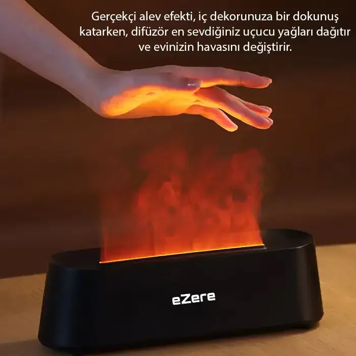 Ezere A3 Ev ve Ofis için Alev Difüzörü ve Ultrasonik Hava Nemlendici-1852 Ezere A3 Ev ve Ofis için Alev Difüzörü ve Ultrasonik Hava Nemlendici-1852