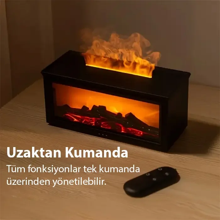 EZERE A4 Şömine Esintili Aromaterapi Difüzörü Ultrasonik Hava Nemlendici-1852 EZERE A4 Şömine Esintili Aromaterapi Difüzörü Ultrasonik Hava Nemlendici-1852