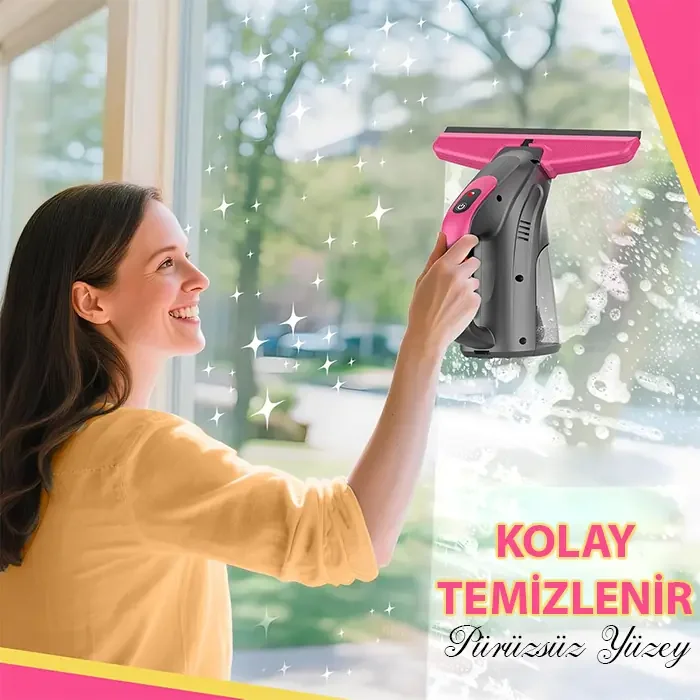 Ezere ClearView Şarjlı Cam Temizleyici Silme Makinesi Mikrofiber Ezere ClearView Şarjlı Cam Temizleyici Silme Makinesi Mikrofiber