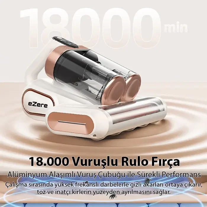 Ezere DustAway 17000Pa Güçlü Kablosuz Akar ve Toz UV Işıklı Yatak ve Koltuk Temizleyici-1852 Ezere DustAway 17000Pa Güçlü Kablosuz Akar ve Toz UV Işıklı Yatak ve Koltuk Temizleyici-1852